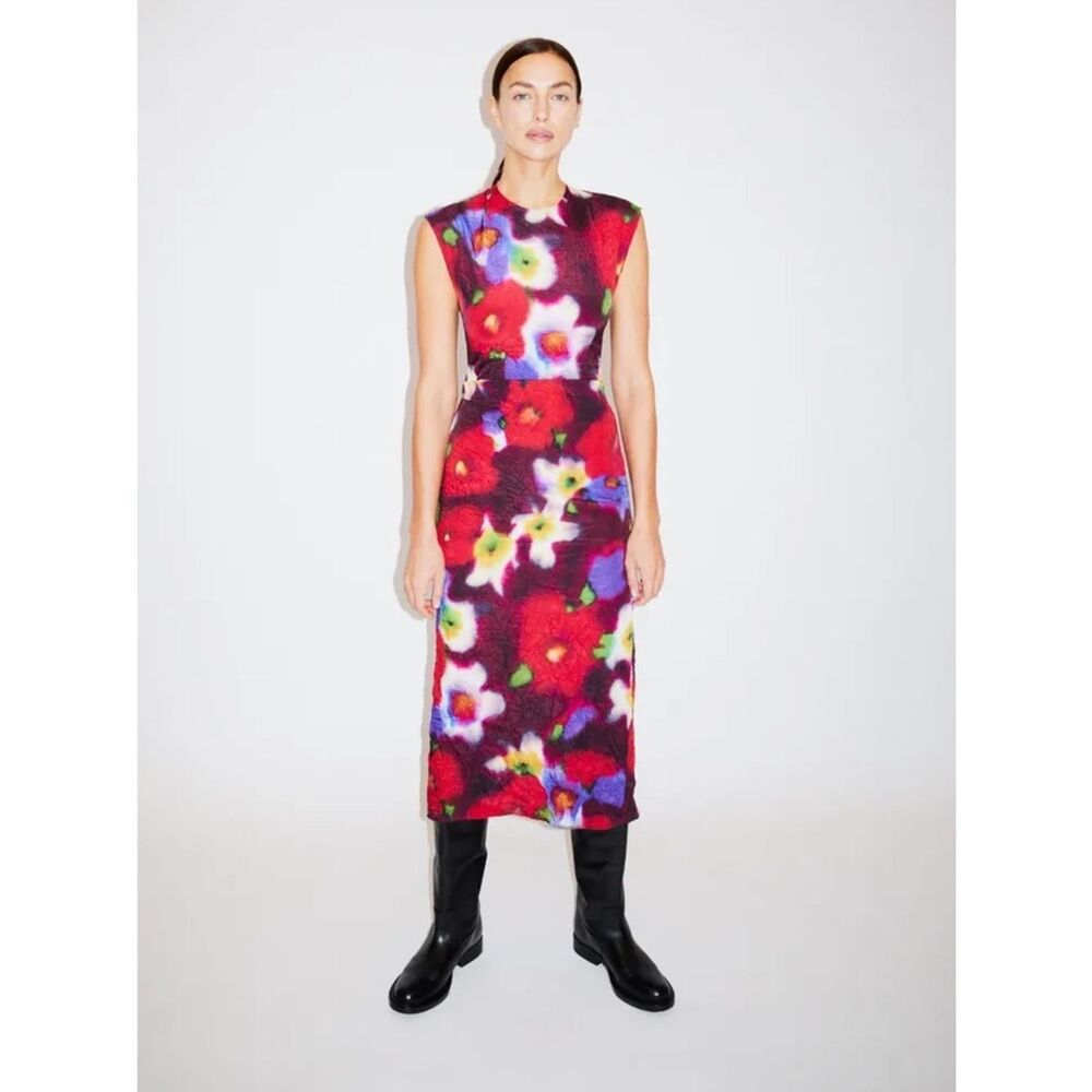 ZARA FLORAL PRINT DRESS ZW COLLECTION - Picture 7 of 7